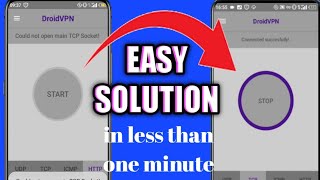 HOW TO REMOVE COULD NOT OPEN MAIN TCP SOCKET ON DROID VPNdroidTutorials [upl. by Eserahc69]