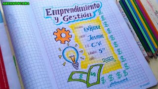 CARATULA de EMPRENDIMIENTO Y GESTION  covers 2022  Portadas [upl. by Anaujat]