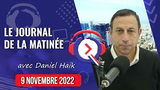 Le journal de la matinée du 9 novembre 2022 [upl. by Hgielak]