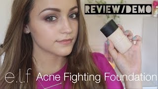 Review amp Demo elf Acne Fighting Foundation [upl. by Hedwiga]