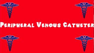 Pronounce Medical Words ― Peripheral Venous Catheter [upl. by Haonam]