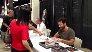 Meeting AIDAN TURNER at Boston Comic Con Alternate angle [upl. by Inej]