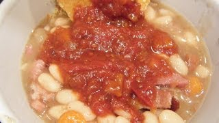 Food Storage  Canning Ham and Beans Recipe [upl. by Mitzl]