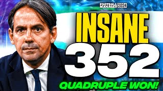 Inzaghis INSANE 352 Tactic Wins The Quadruple  Best FM24 Tactics [upl. by Adihsar]