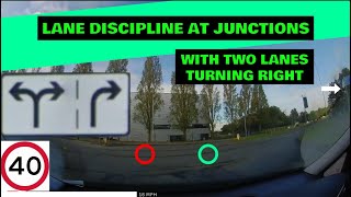 Lane Discipline At Junctions With Two Lanes Turning Right [upl. by Saunderson]