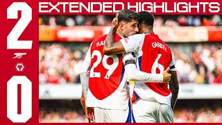 Havertz and Saka score in win  EXTENDED HIGHLIGHTS  Arsenal v Wolves 20  Premier League [upl. by Alleber]