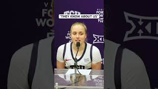 TCU guard Hailey Van Lith says the country already knows about the Frogs 😤😤😤 [upl. by Blain43]