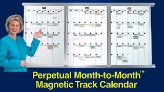 Magnetic Modular Monthly Whiteboard Calendar Track System [upl. by Allyn]