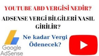 youtube vergisi nasıl ödenir youtube vergi istisnası abd vergi formu doldurma abd vergi formu [upl. by Ydnak340]