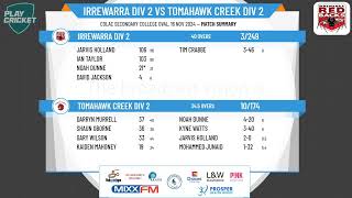 Irrewarra Div 2 v Tomahawk Creek Div 2 [upl. by Eibbob]