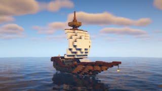 Minecraft  How to Build a Medieval Ship  Build Tutorial [upl. by Anicul]