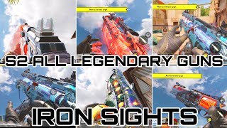 S2 All Legendary Guns Gameplay  Iron Sights  Codm S2 Leaks [upl. by Mychal]