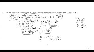 8 razred  Sustav dvije linearne jednadžbe s dvije nepoznanice  Priprema za ispit znanja [upl. by Uzzi]