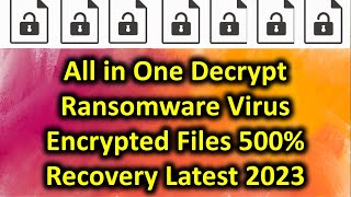 Ransomware Virus Encrypted Files Recovery All in One Decrypt Ransomware Attack Shreyas Solution [upl. by Dazraf85]