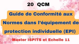 20QCM Sur Le Guide dIMANOR Léquipement De Protection Individuelle EPI Master ISPITS Echelle 11 [upl. by Niraj]