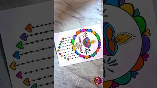 Happy Diwali Greeting card making 🎇🪔 shorts trending viral happydiwali diwali diy cards [upl. by Murry]