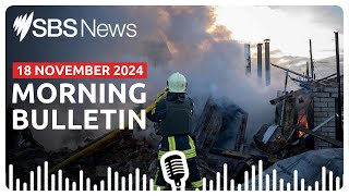 Russia launches largest airstrikes on Ukraine in months  Morning News Bulletin 18 November 2024 [upl. by Hank]