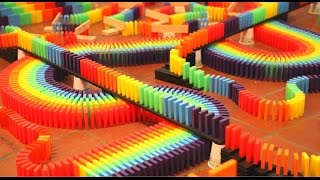 543210 Dominoes  Dominoland  3 Guinness World Records  4K [upl. by Nwahsal]