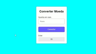 CONVERSOR DE MOEDA EM JAVASCRIPT [upl. by Nhguaved]