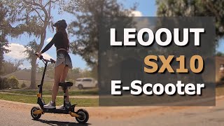 LEOOUT SX10 Electric Scooter With SEAT is FAST  Assembly amp Ride [upl. by Ydarg756]