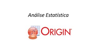 Estatística no Origin [upl. by Noruq]