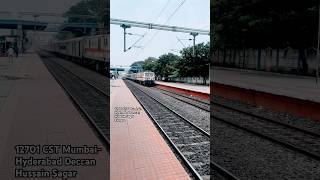 WAP7 ON BEAST MODE 12701 CST MumbaiHyderabad Deccan Hussain Sagar Express High Speed Skip [upl. by Ycam]