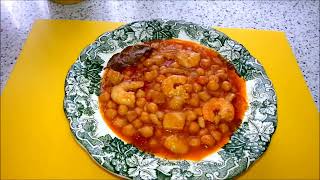 GARBANZOS CON SEPIA Y LANGOSTINOS [upl. by Tingley]