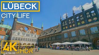 4K HDR Relaxing City Life of Lübeck City and its Outskirts  Exploring Cities of Germany [upl. by Sprung]