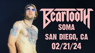 BEARTOOTH Performing Live At SOMA In San Diego CA The North American Tour 2024 beartooth [upl. by Crandall]