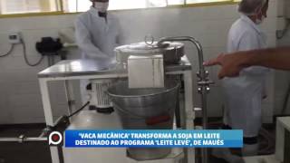 Vaca mecânica produz o leite de soja para o Leve Leite de Maués veja o processo [upl. by Marybeth940]