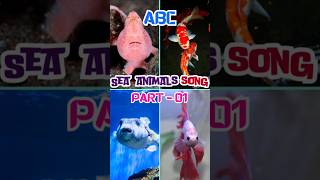 🐠Abc Sea Animals Song😱 music love beach nurseryrhymes shorts short shortsfeed shortsfeeds [upl. by Ninerb]