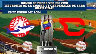 🇻🇪LVBP⚾️Tiburones de la Guaira vs Cardenales de LaraDónde Verlo EN VIVOJuego 5 Gran Final 2024 [upl. by Astrea]