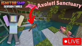 Gathering Materials for my Axolotl Sanctuary on IgnitorSMP [upl. by Kirsten]