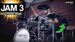 drumtec Jam 3 edrums Authentic acoustic drums feel on Roland TD17 module [upl. by Ayak]