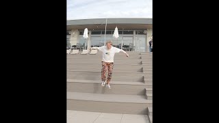 Amazing Footbag Stunt on Steps [upl. by Nahtaoj503]