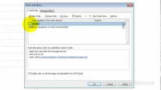 Set Auto Reply Message in Outlook 2010 [upl. by Jacobina]