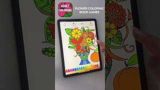 Coloring Book For Adults FLOWER COLORING PAGES coloring adultcoloring relax coloringflowers [upl. by Ardnuahsal]