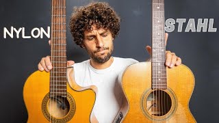 Westerngitarre und klassische Gitarre im direkten Vergleich [upl. by Islaen]