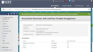 Blackboard 91  Self and Peer Assessment Student Instructions [upl. by Edelsten221]