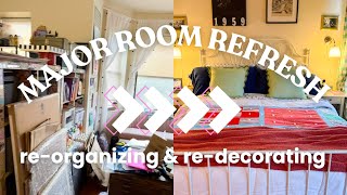 ROOM MAKEOVER  major room refresh organization and redecorating Bedroom and Home Office makeover [upl. by Atkins512]