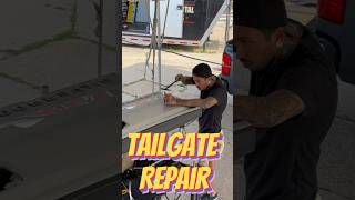 Tailgate dent repair  pdr secrets autobodyrepair cardentrepair paintlessdentrepair [upl. by Ajin]