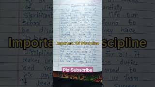 Write an essay about Important of Discipline  Importance of Discipline in Student life  English [upl. by Oenire]