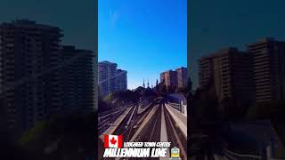 Millennium Line SkyTrain arriving at Lougheed Town Centre Station in Burnaby BC 🚊✨🍁🇨🇦 [upl. by Ahsetal]