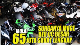 YUDHA MOGE GARAGE BANYAK BANGET MOTOR GEDE SPORT BIKE DAN MOTOR LANGKA [upl. by Gorton]