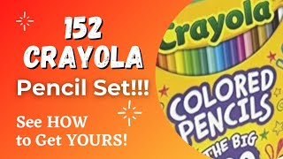 Breaking NEWS  152 Crayola Color Pencil Set adultcoloring crayolacoloredpencils [upl. by Parshall]