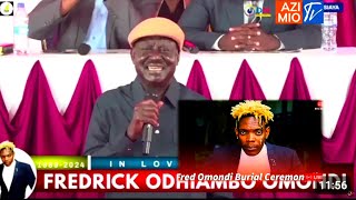 RAILA ODINGA NA JALANGO WASABABISHA VURUGU KATIKATI YA MAZISHI YA FRED OMONDI😭😭 [upl. by Chamkis75]