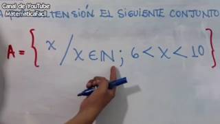 TEORIA DE CONJUNTOS  DETERMINACIÓN DE CONJUTOS FACILITO [upl. by Dorita]