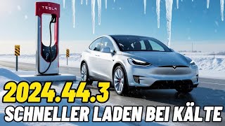 Tesla Software Update 2024443 Schneller laden bei Kälte App Update 4391 Supercharger Meldung [upl. by Ellenrad]