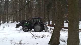 Forst Valtra 6400 und Farmi 75 [upl. by Rabaj976]