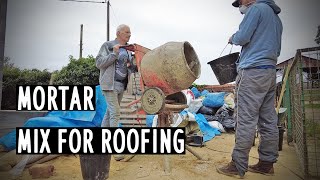 Roof mortar mix ratio  tiles  verge  ridge  DIY [upl. by Catriona32]